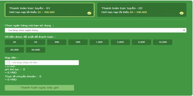 Nạp tiền Xin88 bằng thẻ cào